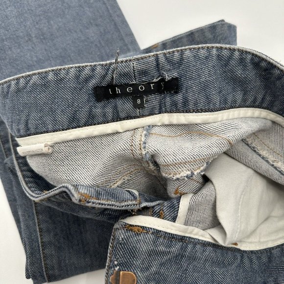 Theory Women's Blue Denim Boot Cut Jeans Size 8 - Picture 2 of 9